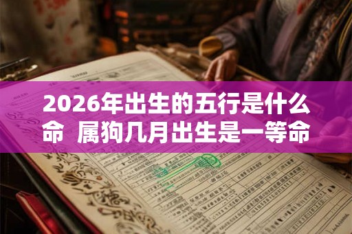 2026年出生的五行是什么命  属狗几月出生是一等命