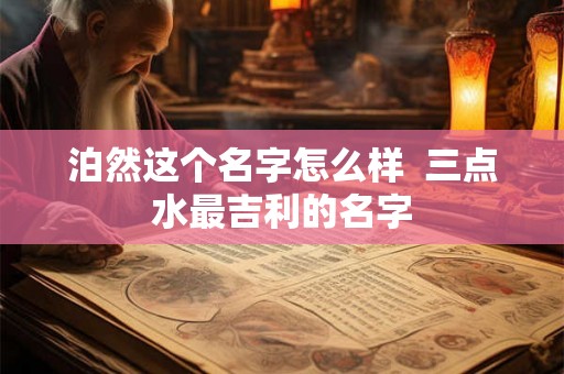 泊然这个名字怎么样  三点水最吉利的名字