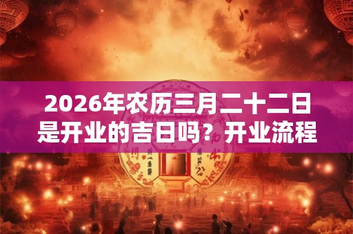 2026年农历三月二十二日是开业的吉日吗？开业流程是什么？