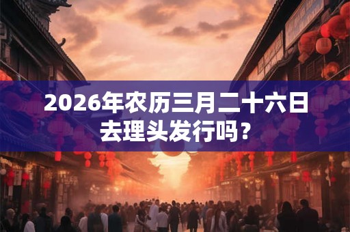 2026年农历三月二十六日去理头发行吗？