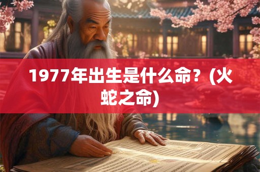 1977年出生是什么命？(火蛇之命)