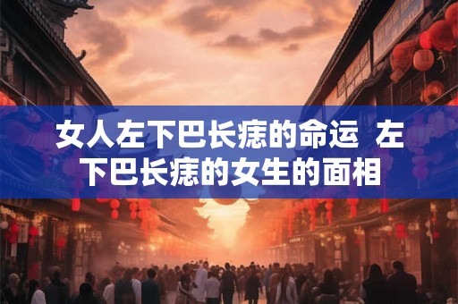女人左下巴长痣的命运  左下巴长痣的女生的面相