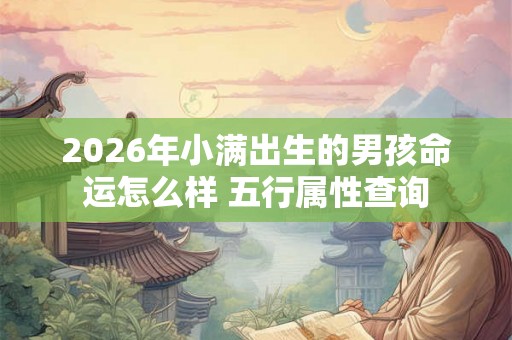 2026年小满出生的男孩命运怎么样 五行属性查询