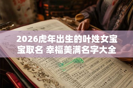 2026虎年出生的叶姓女宝宝取名 幸福美满名字大全