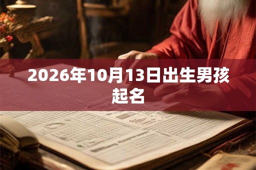 2026年10月13日出生男孩起名