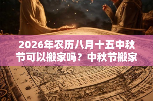 2026年农历八月十五中秋节可以搬家吗?中秋节搬家好吗? 2026年农历八月十五中秋节可以搬家吗?中秋节搬家好吗?