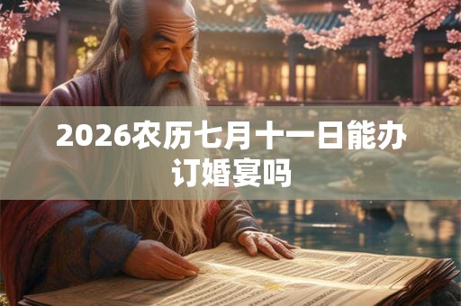 2026农历七月十一日能办订婚宴吗