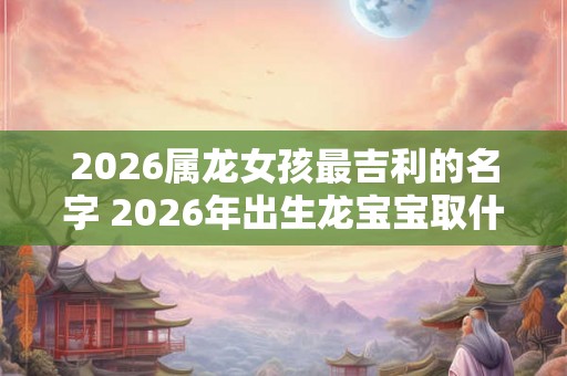 2026属龙女孩最吉利的名字 2026年出生龙宝宝取什么名字好