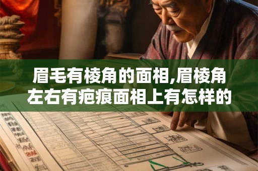 眉毛有棱角的面相,眉棱角左右有疤痕面相上有怎样的解说