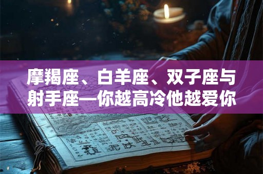 摩羯座、白羊座、双子座与射手座—你越高冷他越爱你的星座男