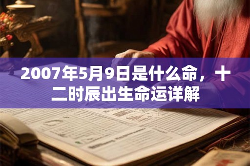 2007年5月9日是什么命，十二时辰出生命运详解