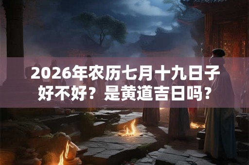 2026年农历七月十九日子好不好？是黄道吉日吗？