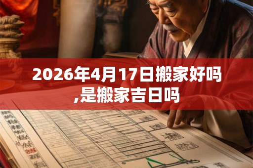 2026年4月17日搬家好吗,是搬家吉日吗