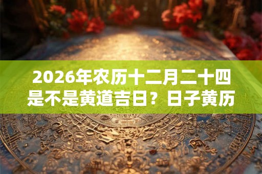 2026年农历十二月二十四是不是黄道吉日？日子黄历如何？