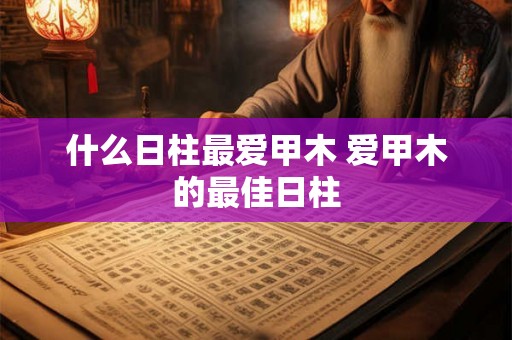 什么日柱最爱甲木 爱甲木的最佳日柱