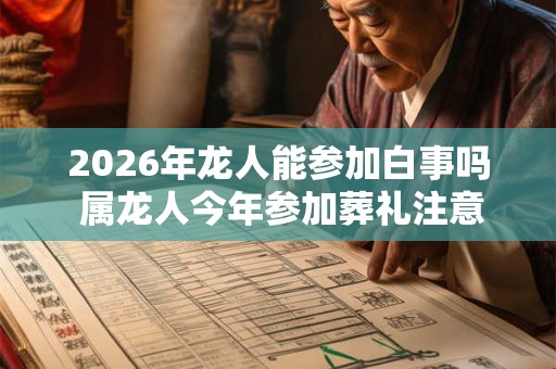 2026年龙人能参加白事吗 属龙人今年参加葬礼注意事项