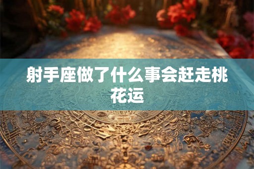 射手座做了什么事会赶走桃花运
