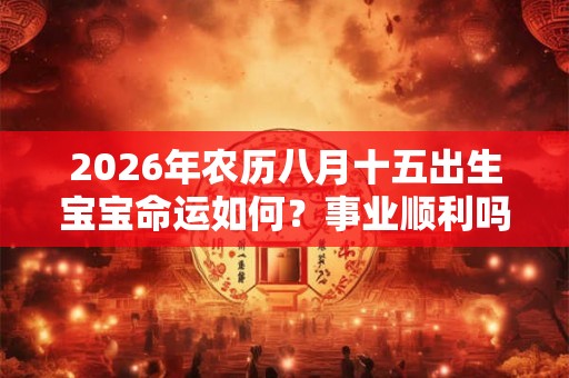 2026年农历八月十五出生宝宝命运如何？事业顺利吗？