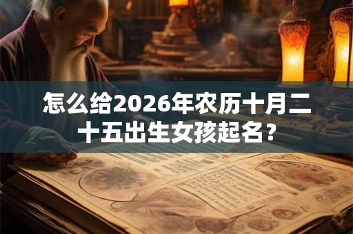 怎么给2026年农历十月二十五出生女孩起名？