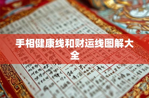 手相健康线和财运线图解大全