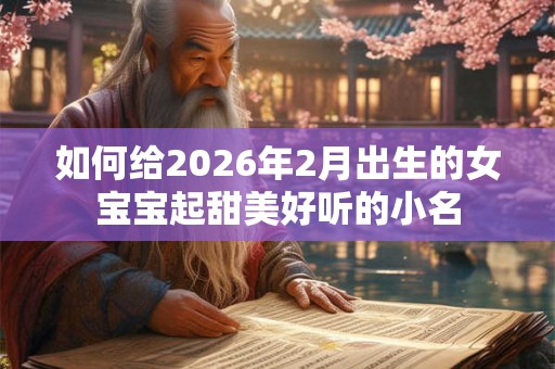 如何给2026年2月出生的女宝宝起甜美好听的小名
