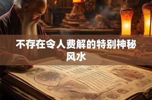 不存在令人费解的特别神秘风水 不存在令人费解的特别神秘风水