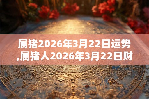属猪2026年3月22日运势,属猪人2026年3月22日财运,生肖猪2026年3月22日运势 属猪2026年3月22日运势,属猪人2026年3月22日财运,生肖猪2026年3月22日运势