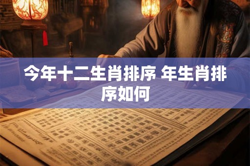 今年十二生肖排序 年生肖排序如何