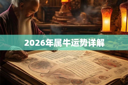 2026年属牛运势详解