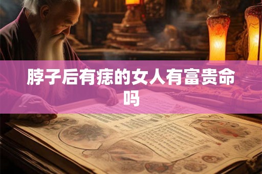 脖子后有痣的女人有富贵命吗 脖子后有痣的女人有富贵命吗