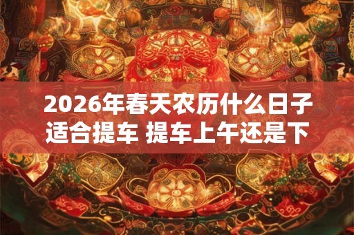 2026年春天农历什么日子适合提车 提车上午还是下午