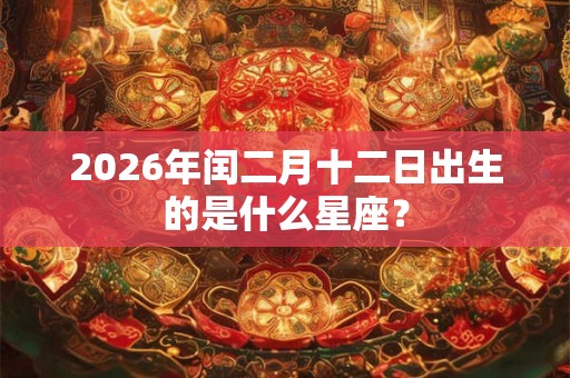 2026年闰二月十二日出生的是什么星座？
