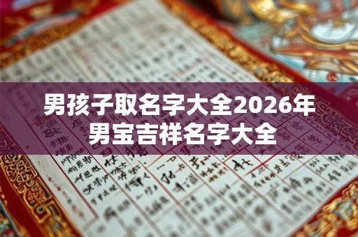 男孩子取名字大全2026年 男宝吉祥名字大全