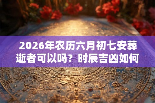 2026年农历六月初七安葬逝者可以吗？时辰吉凶如何？