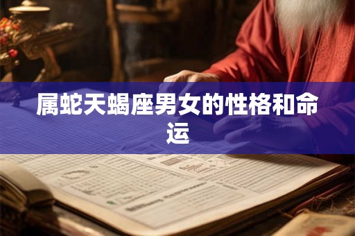 属蛇天蝎座男女的性格和命运