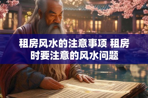 租房风水的注意事项 租房时要注意的风水问题