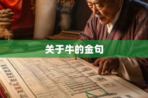 关于牛的金句 关于牛的金句