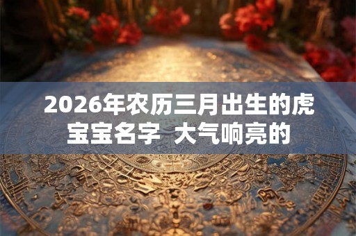 2026年农历三月出生的虎宝宝名字  大气响亮的