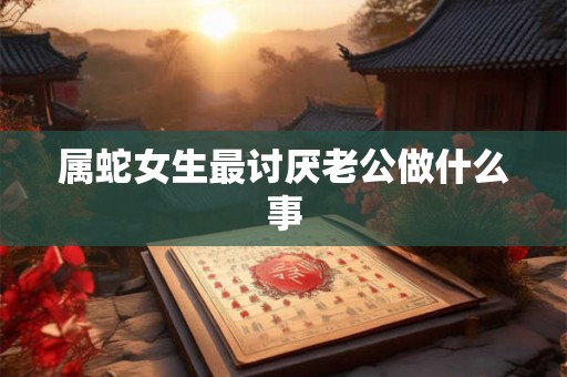 属蛇女生最讨厌老公做什么事
