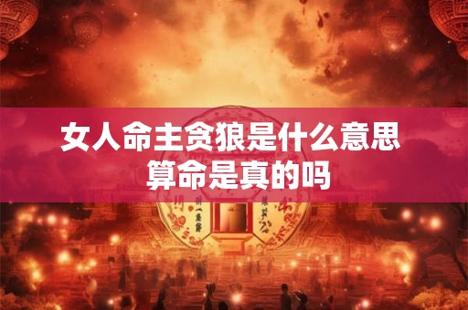 女人命主贪狼是什么意思  算命是真的吗