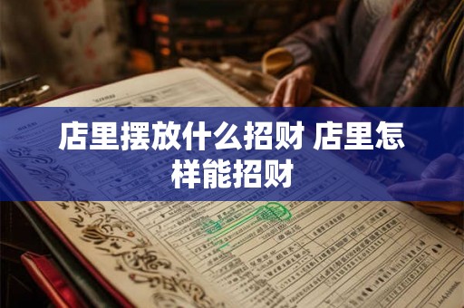 店里摆放什么招财 店里怎样能招财