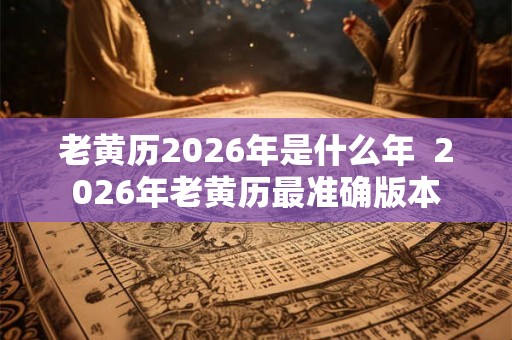 老黄历2026年是什么年  2026年老黄历最准确版本