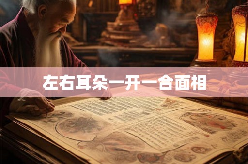 左右耳朵一开一合面相
