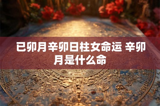 已卯月辛卯日柱女命运 辛卯月是什么命