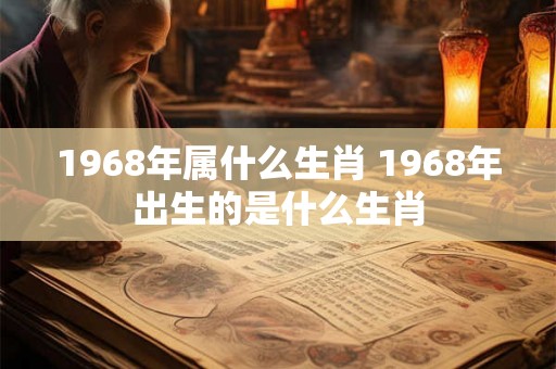 1968年属什么生肖 1968年出生的是什么生肖