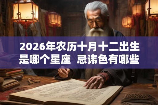 2026年农历十月十二出生是哪个星座  忌讳色有哪些