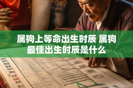 属狗上等命出生时辰 属狗最佳出生时辰是什么