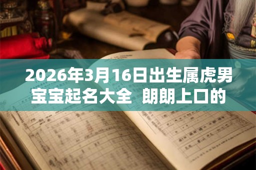 2026年3月16日出生属虎男宝宝起名大全  朗朗上口的男孩名字
