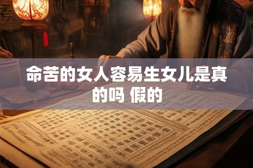 命苦的女人容易生女儿是真的吗 假的 命苦的女人容易生女儿是真的吗 假的