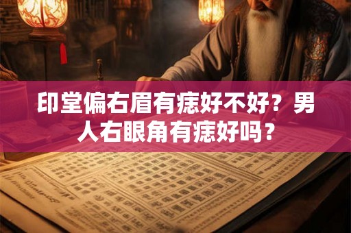 印堂偏右眉有痣好不好？男人右眼角有痣好吗？